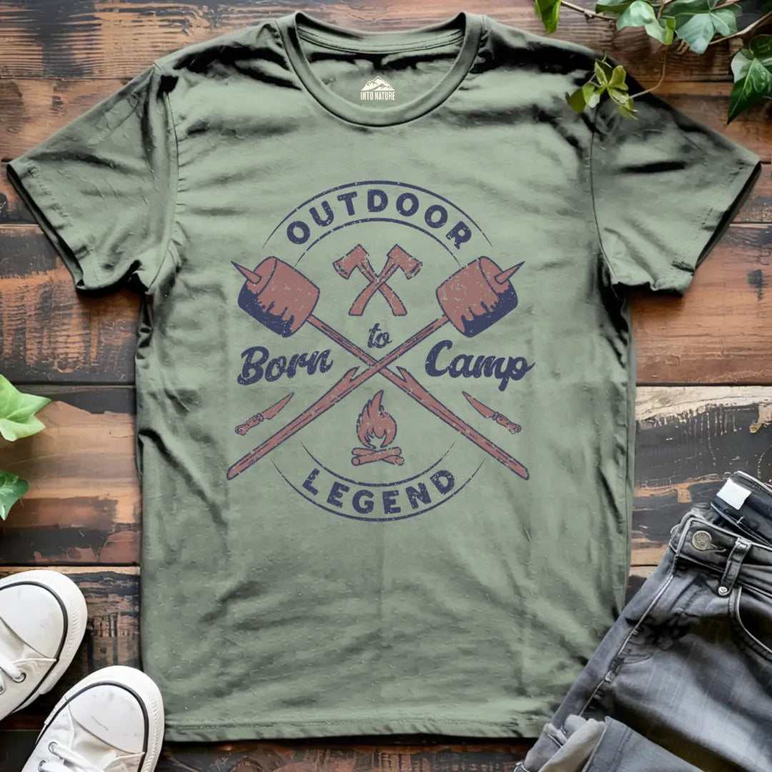 Outdoor Legend: Born to Camp Tee