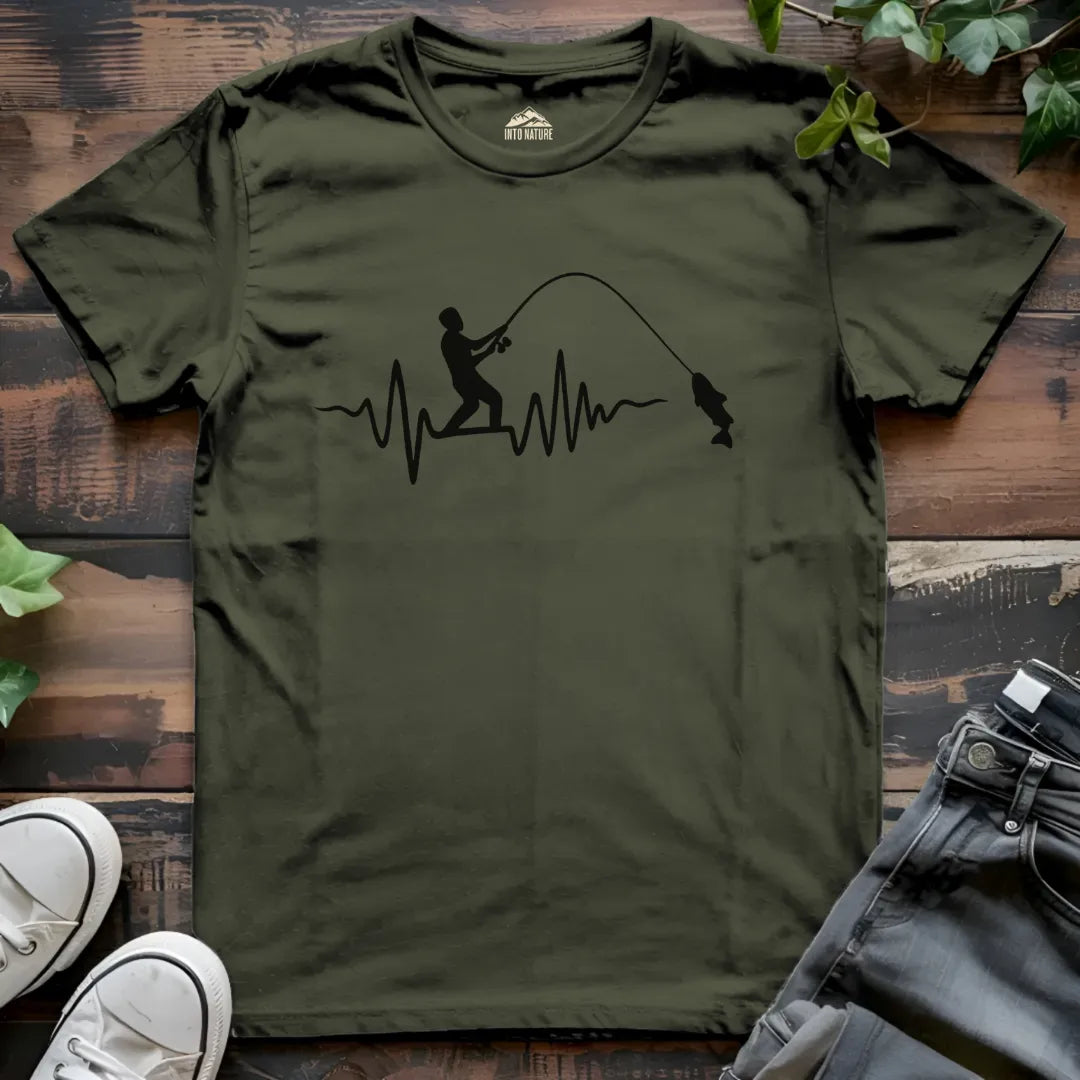 Fishing Heartbeat Tee