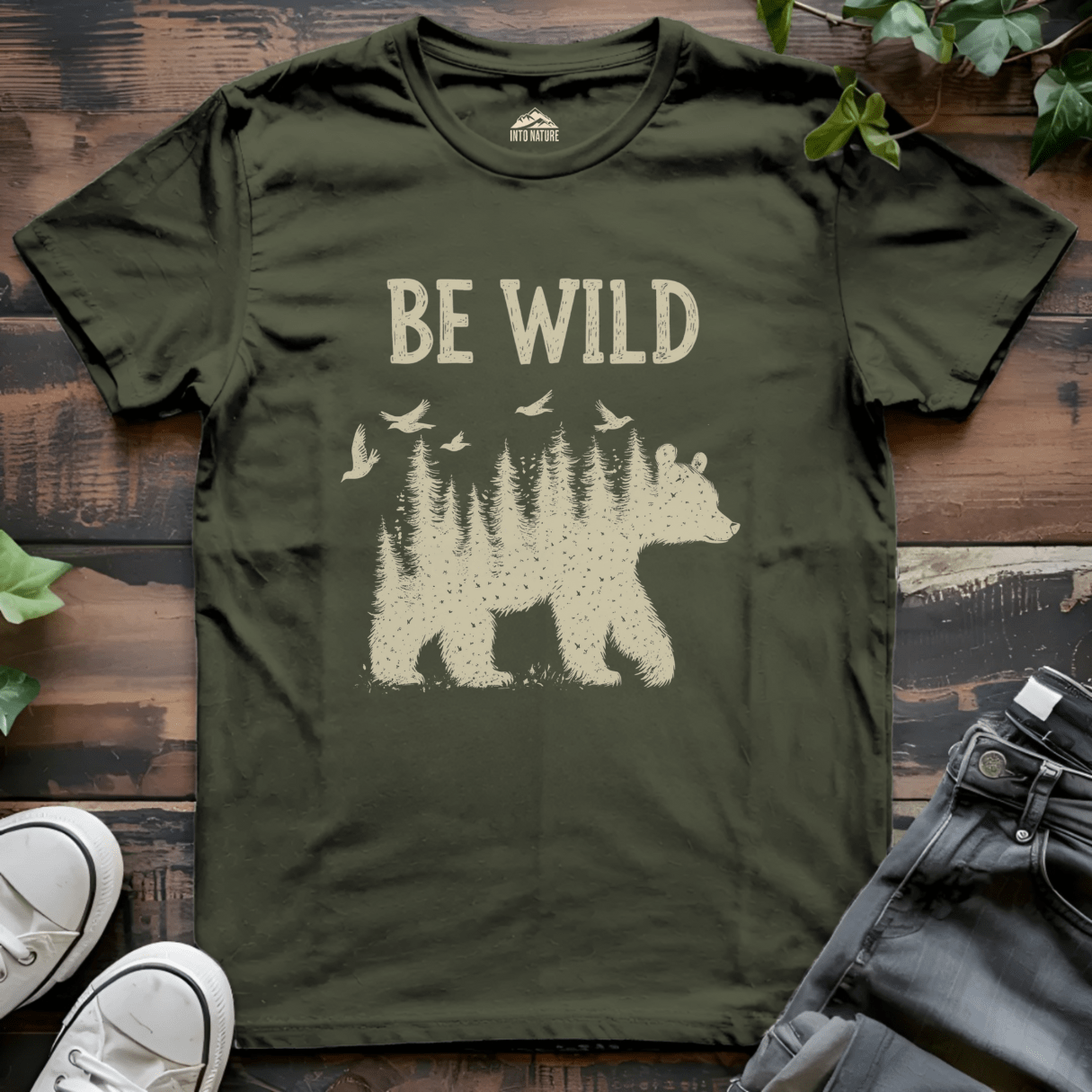 "Be Wild" Bear Tee - Into Nature Co.