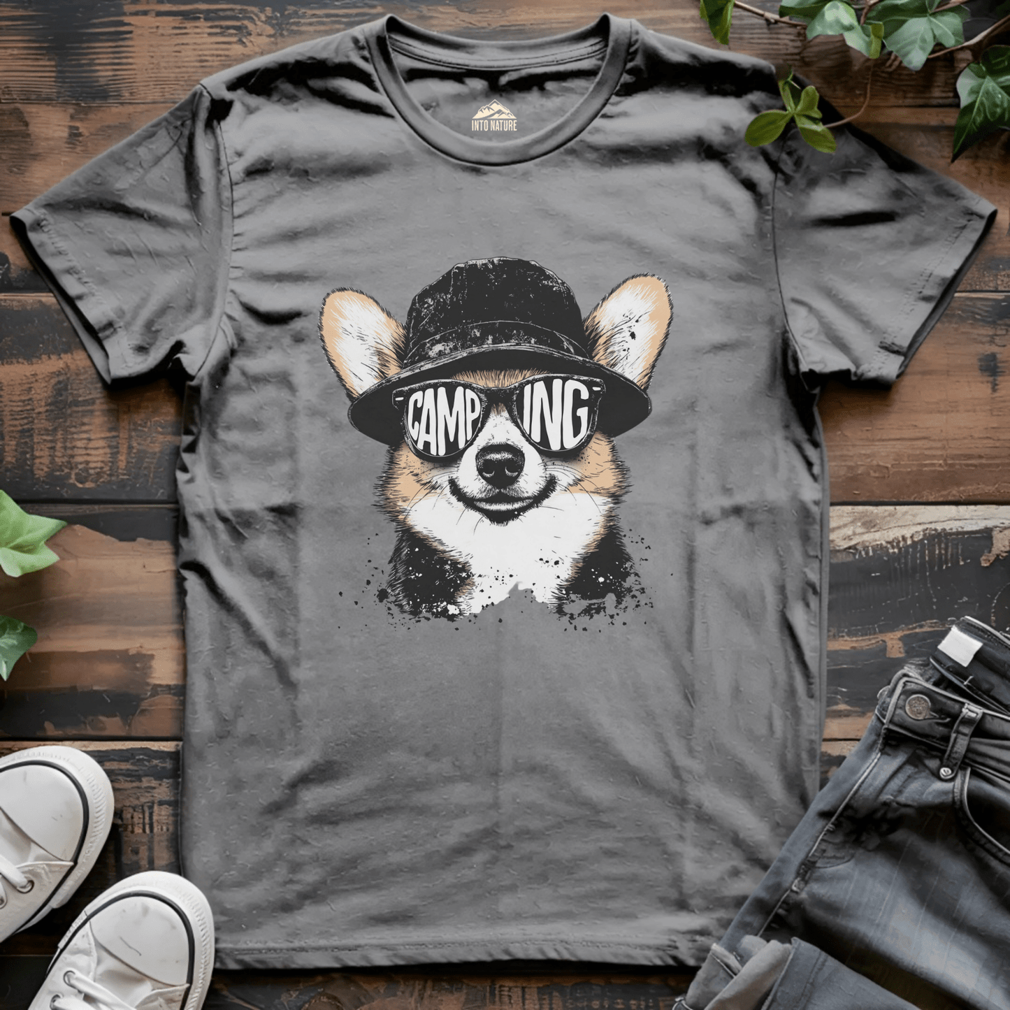 Camping Corgi Tee - Into Nature Co.