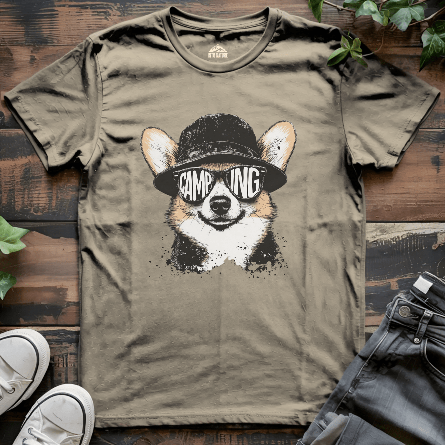 Camping Corgi Tee - Into Nature Co.