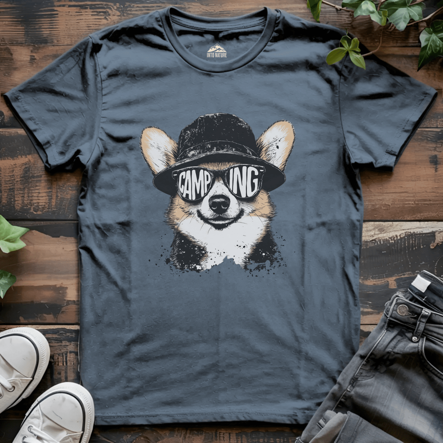 Camping Corgi Tee - Into Nature Co.