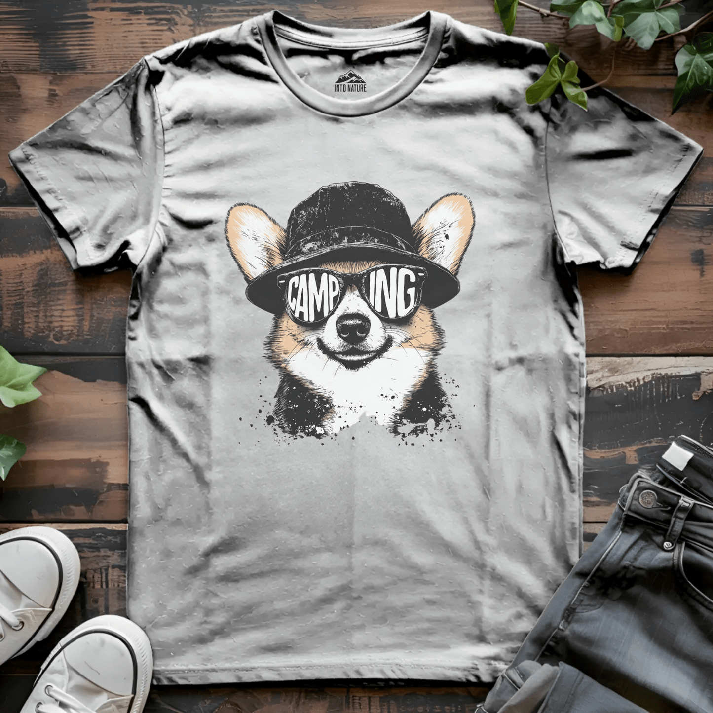Camping Corgi Tee - Into Nature Co.