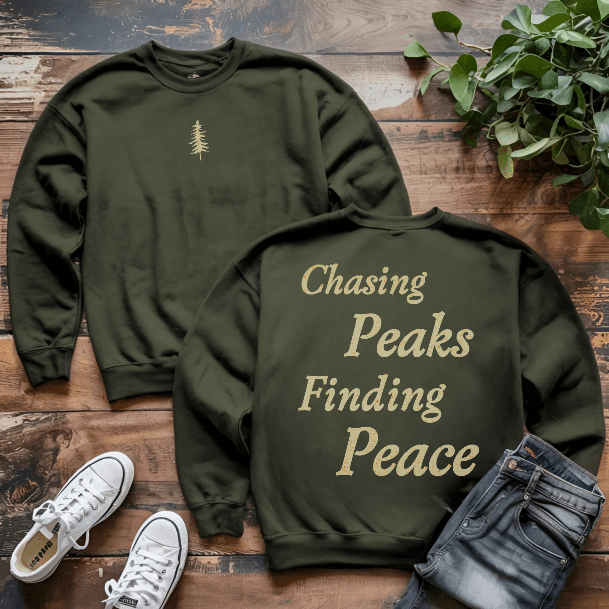 Chasing Peaks Finding Peace Sweatshirt - Into Nature Co.