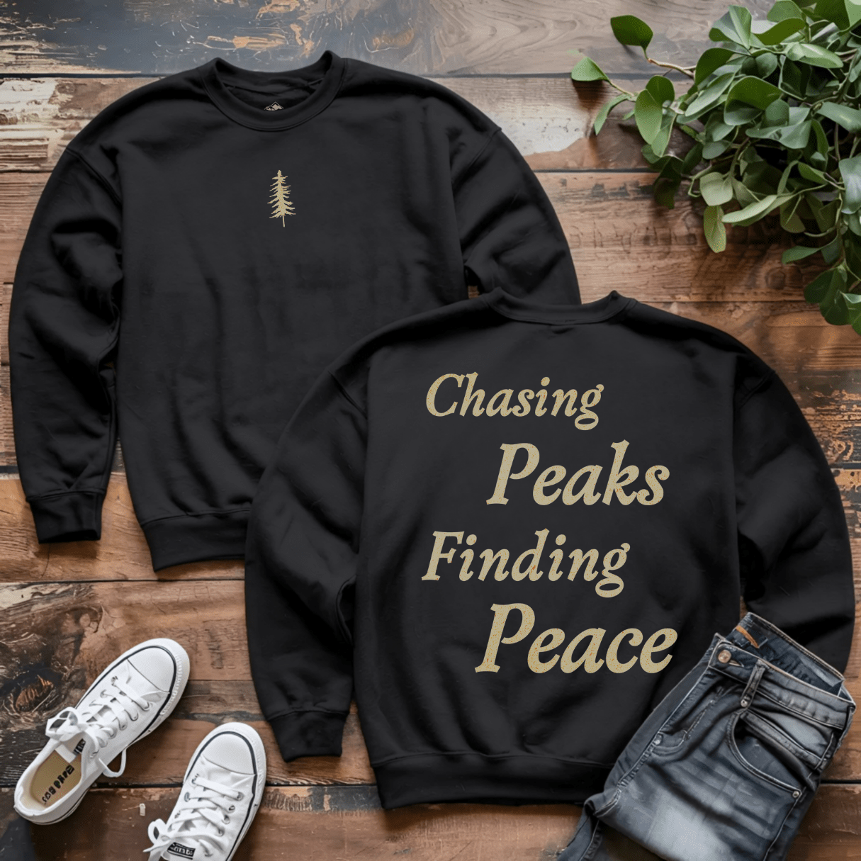 Chasing Peaks Finding Peace Sweatshirt - Into Nature Co.