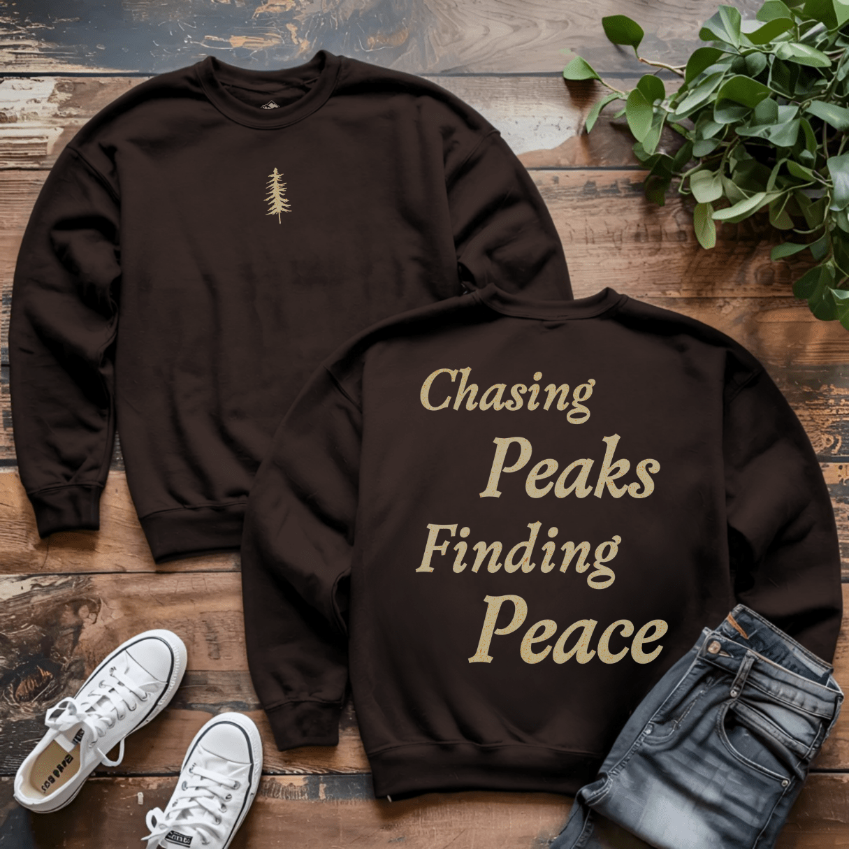 Chasing Peaks Finding Peace Sweatshirt - Into Nature Co.