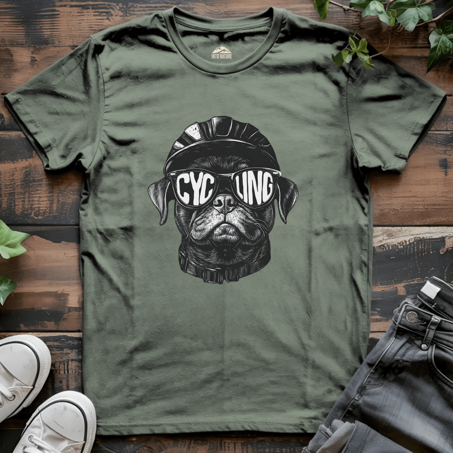 Cycling Pug Tee - Into Nature Co.