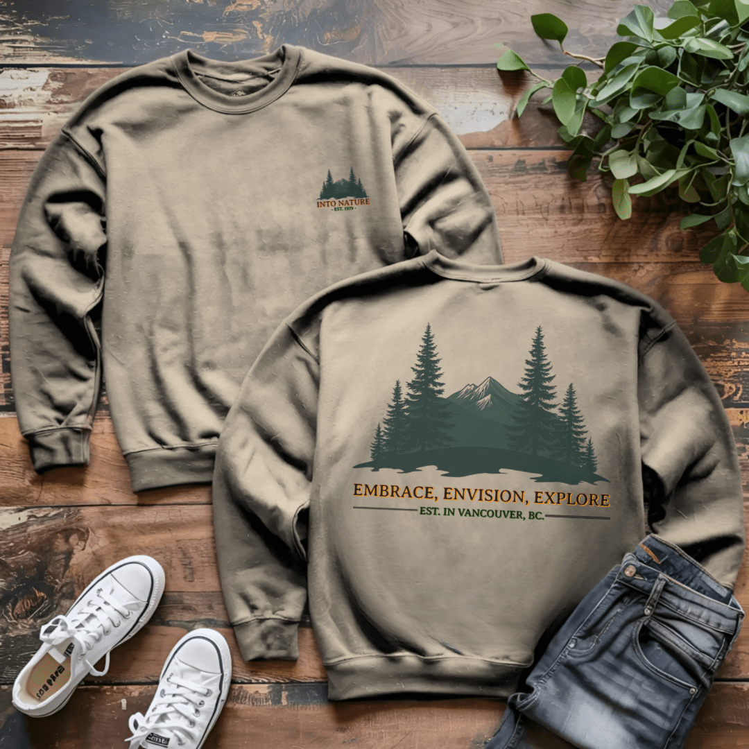 Embrace, Envision, Explore Sweatshirt - Into Nature Co.