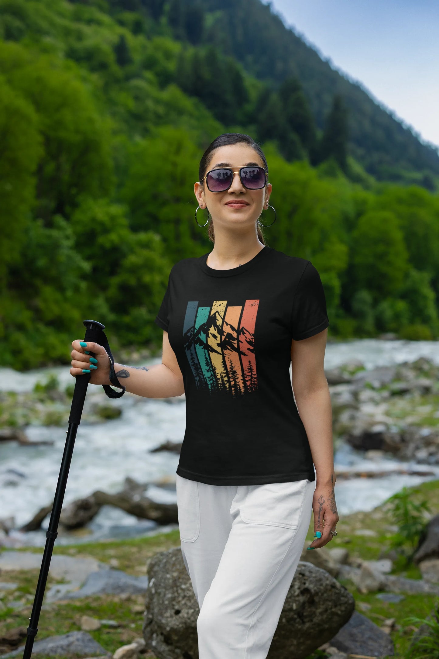 Mountain Retro Sunset Tee