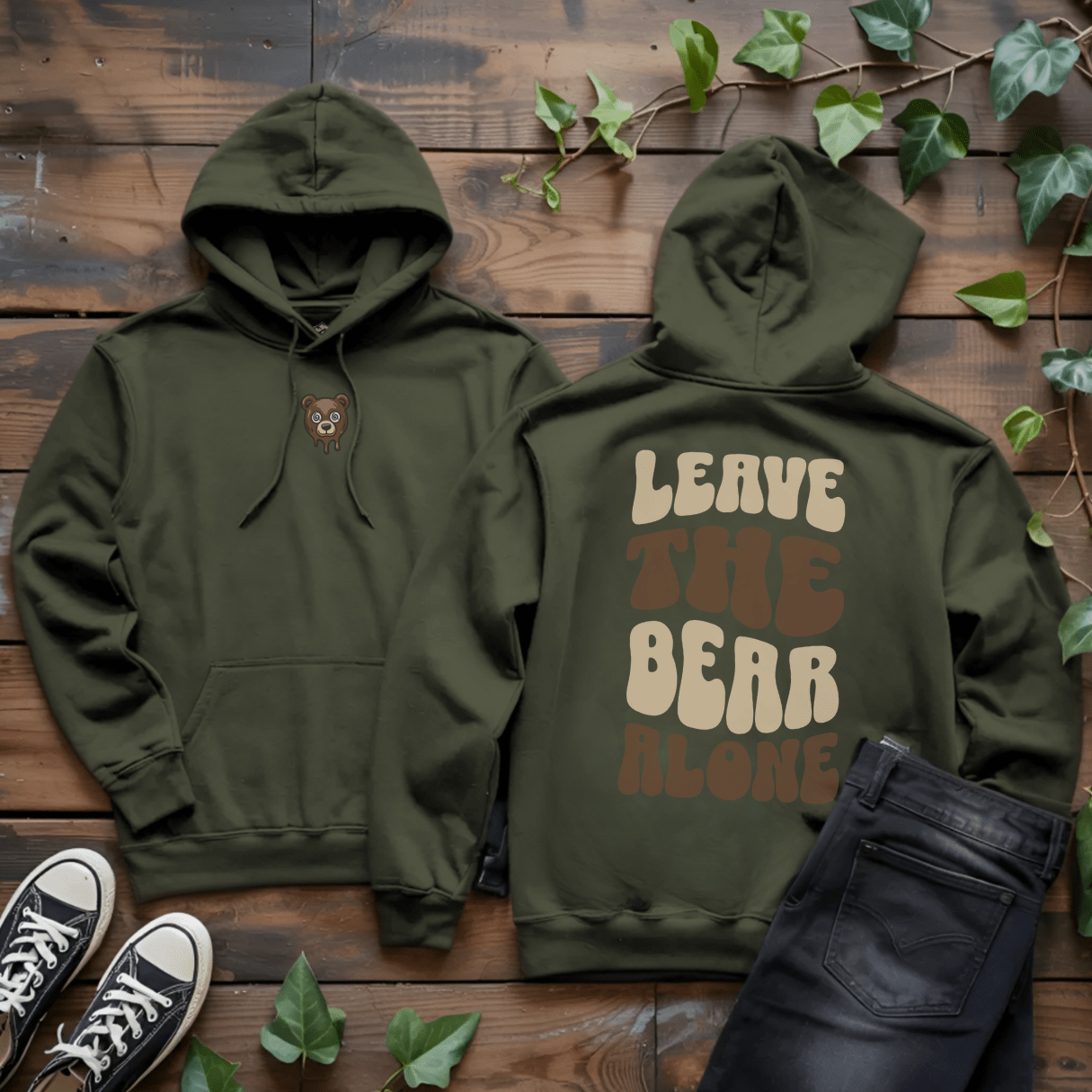 Leave The Bear Alone Hoodie - Into Nature Co.