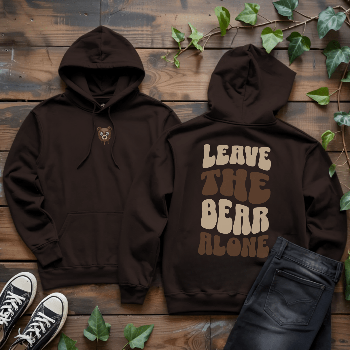 Leave The Bear Alone Hoodie - Into Nature Co.