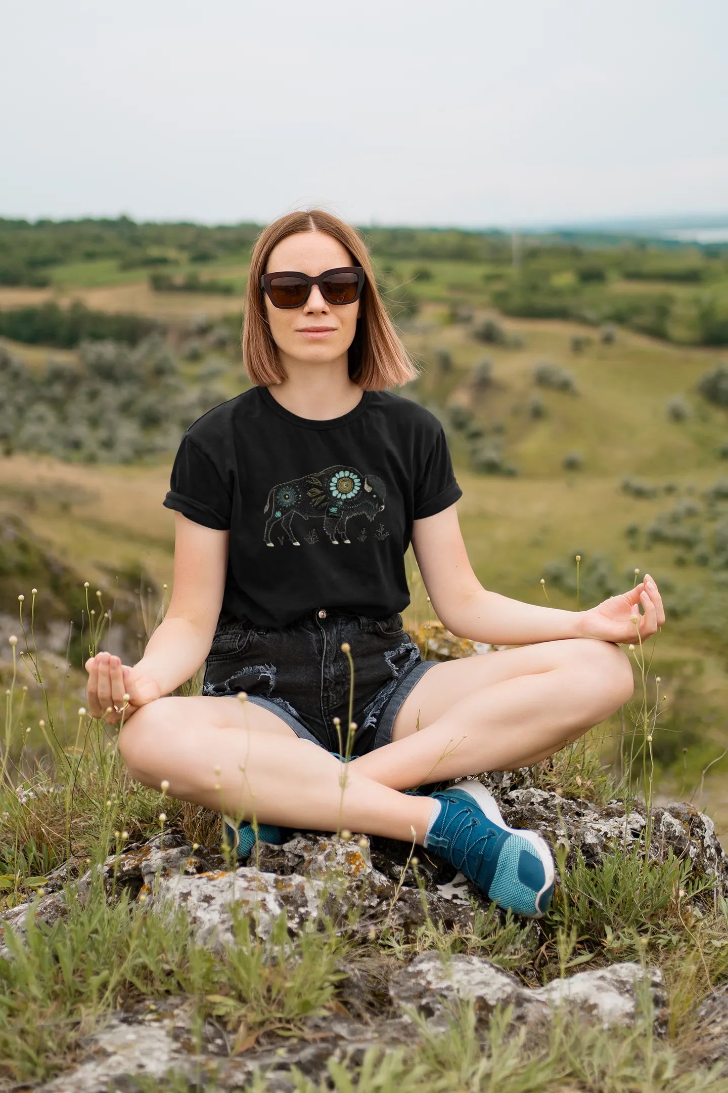Mandala Bison Tee