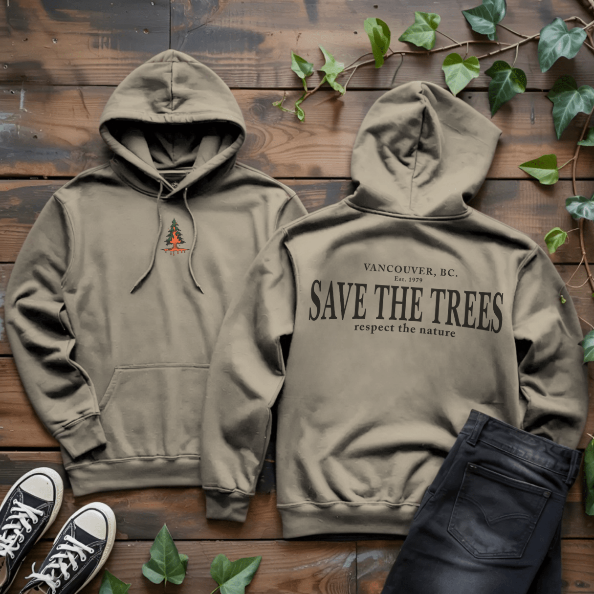 Save the Trees Hoodie - Into Nature Co.