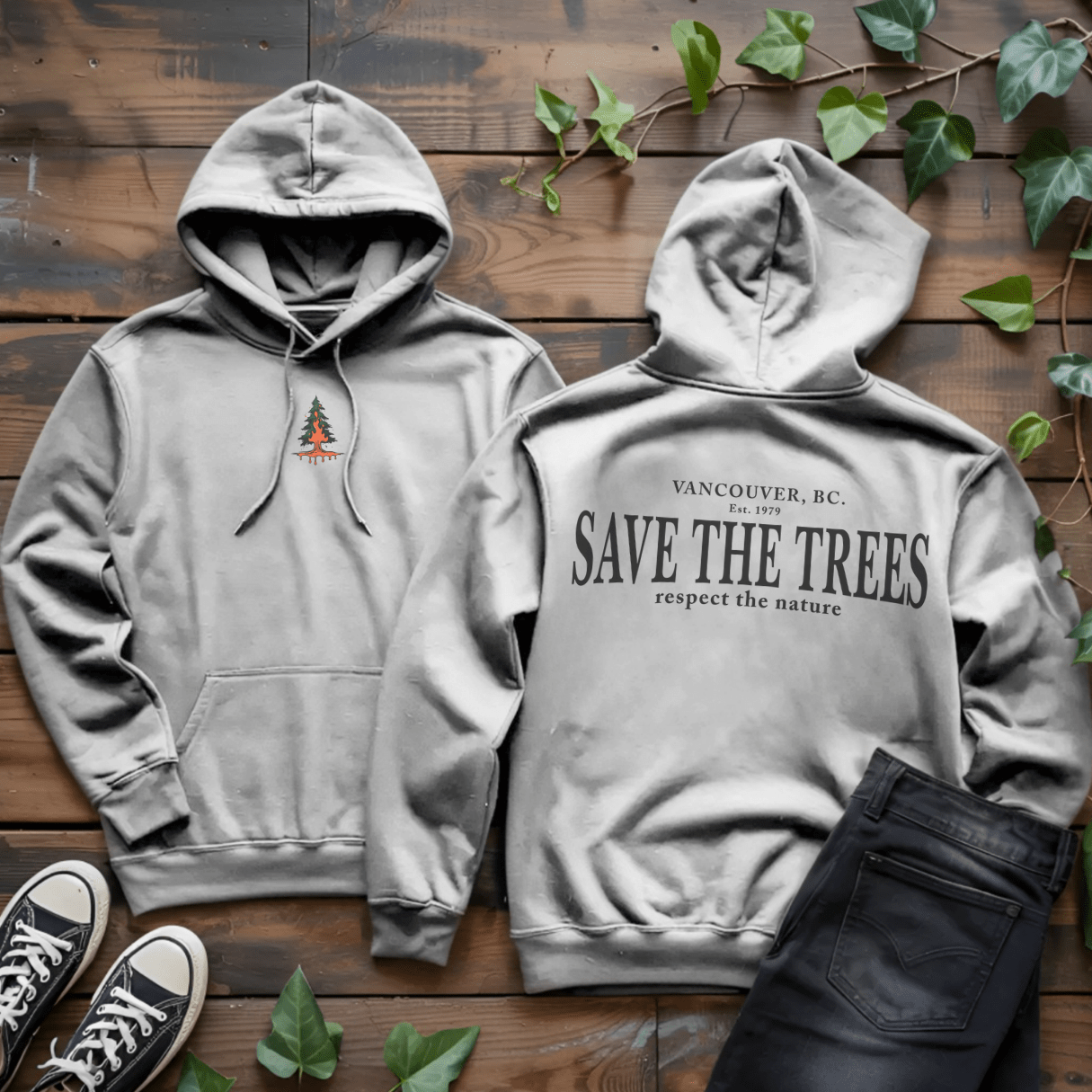 Save the Trees Hoodie - Into Nature Co.