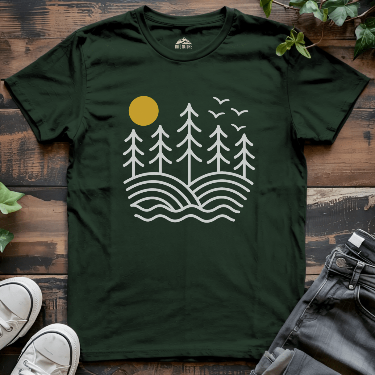 Starry Moonlit Pine Crest Tee - Into Nature Co.
