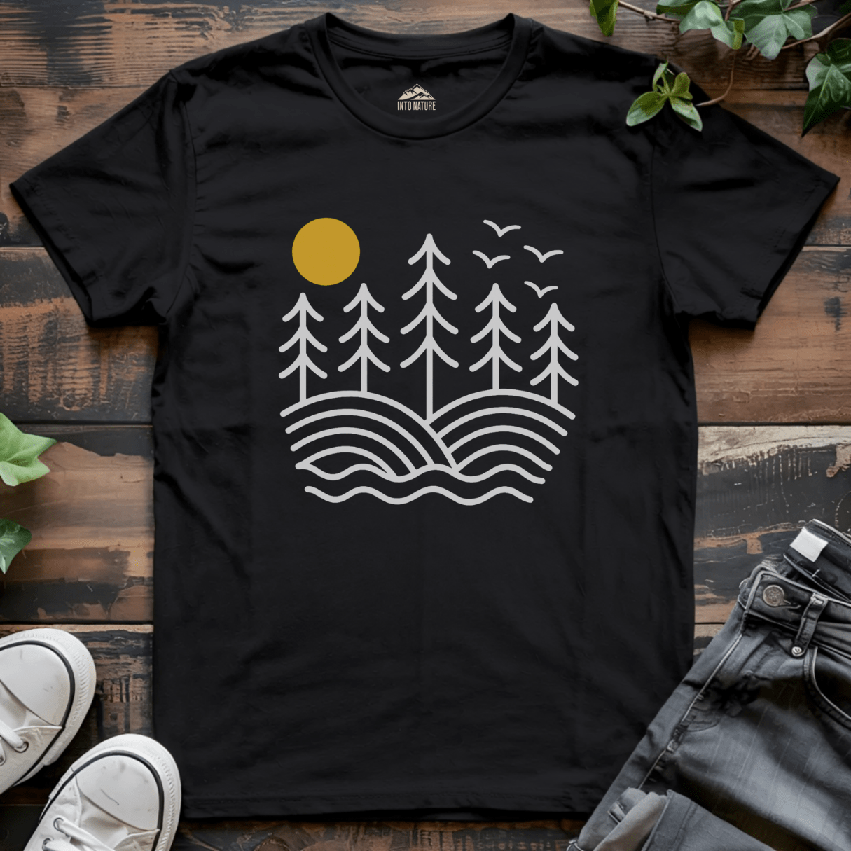 Starry Moonlit Pine Crest Tee - Into Nature Co.