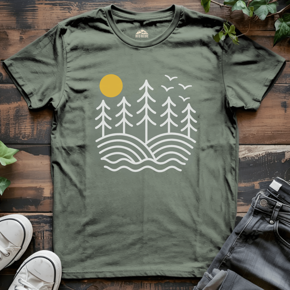 Starry Moonlit Pine Crest Tee - Into Nature Co.