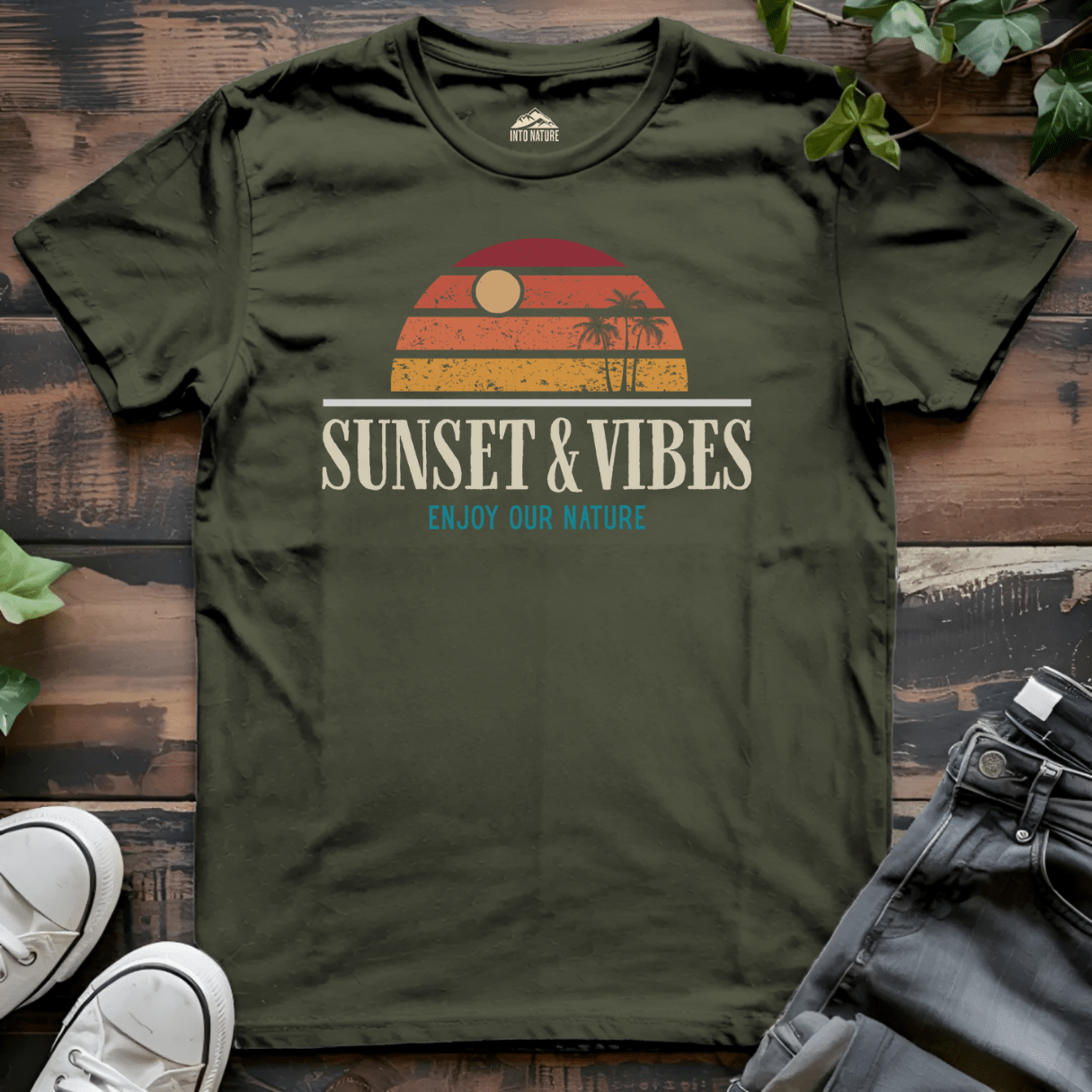 Sunset & Vibes Summer Tee - Into Nature Co.
