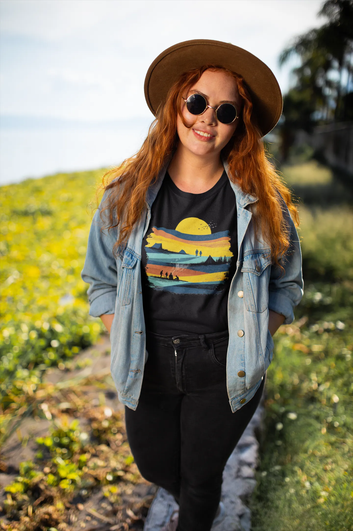 Sunset Camping Tee