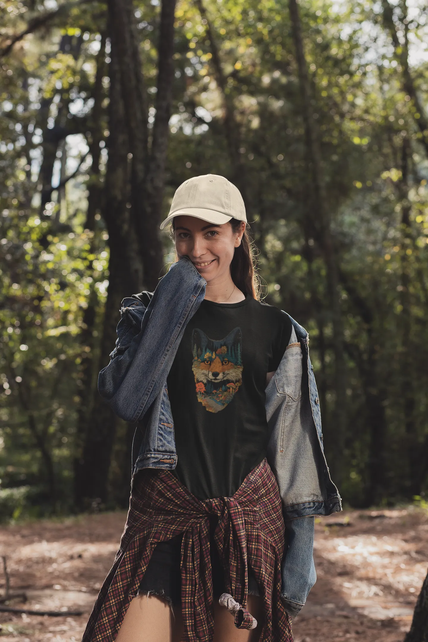 Forest Landscape Fox Tee