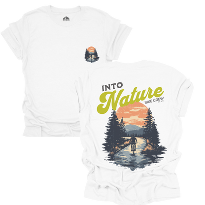 Into Nature Unisex Softstyle T-Shirt - Adventure Awaits for Outdoor Enthusiasts