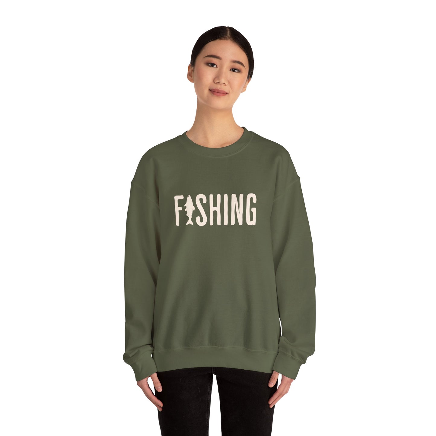 Fishing Crewneck Sweatshirt for Outdoor Enthusiasts | Unisex Heavy Blend™