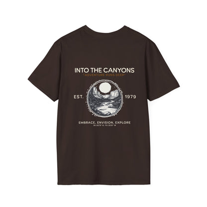 Unisex Softstyle T-Shirt - 'Into the Canyons' Adventure Graphic Tee