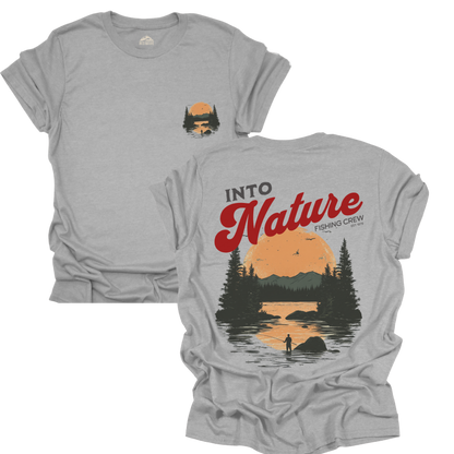 Unisex Softstyle T-Shirt - Into Nature Fishing Crew Graphic Tee