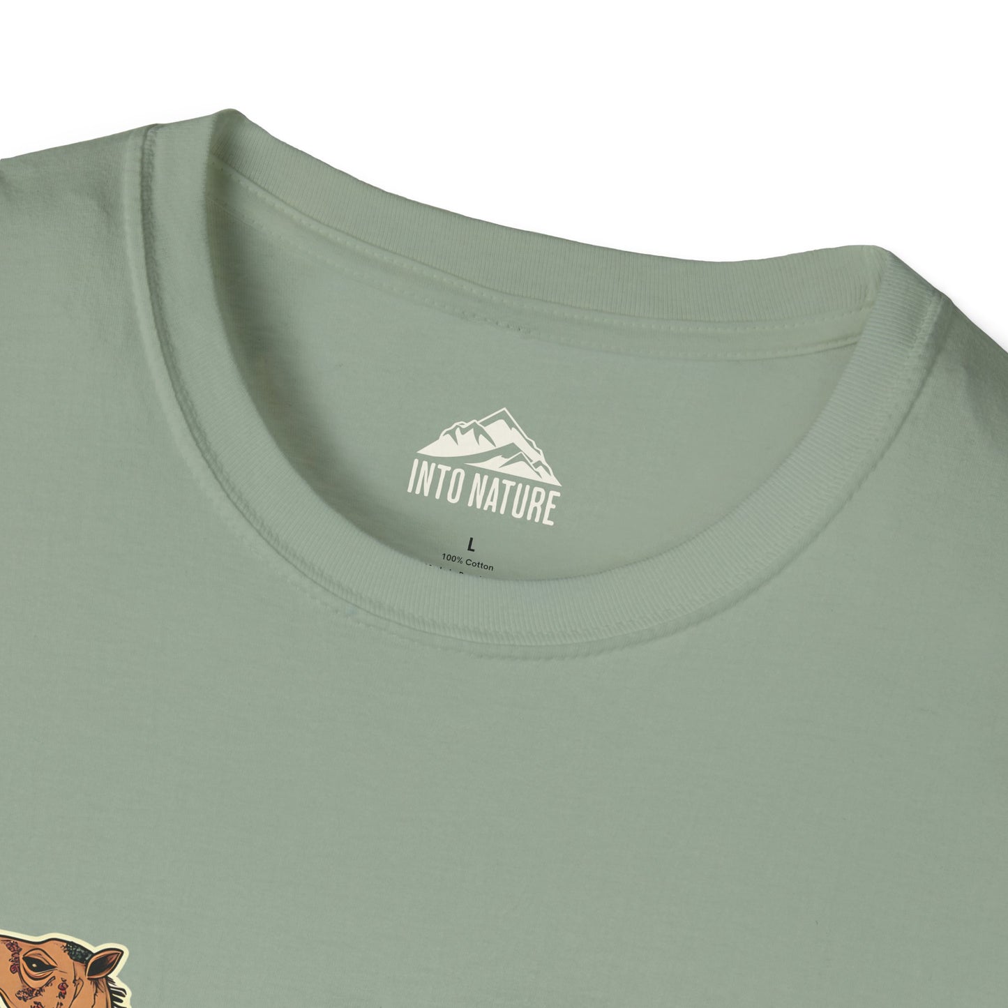 Desert Landscape Camel T-Shirt - Unisex Softstyle Tee for Nature Lovers