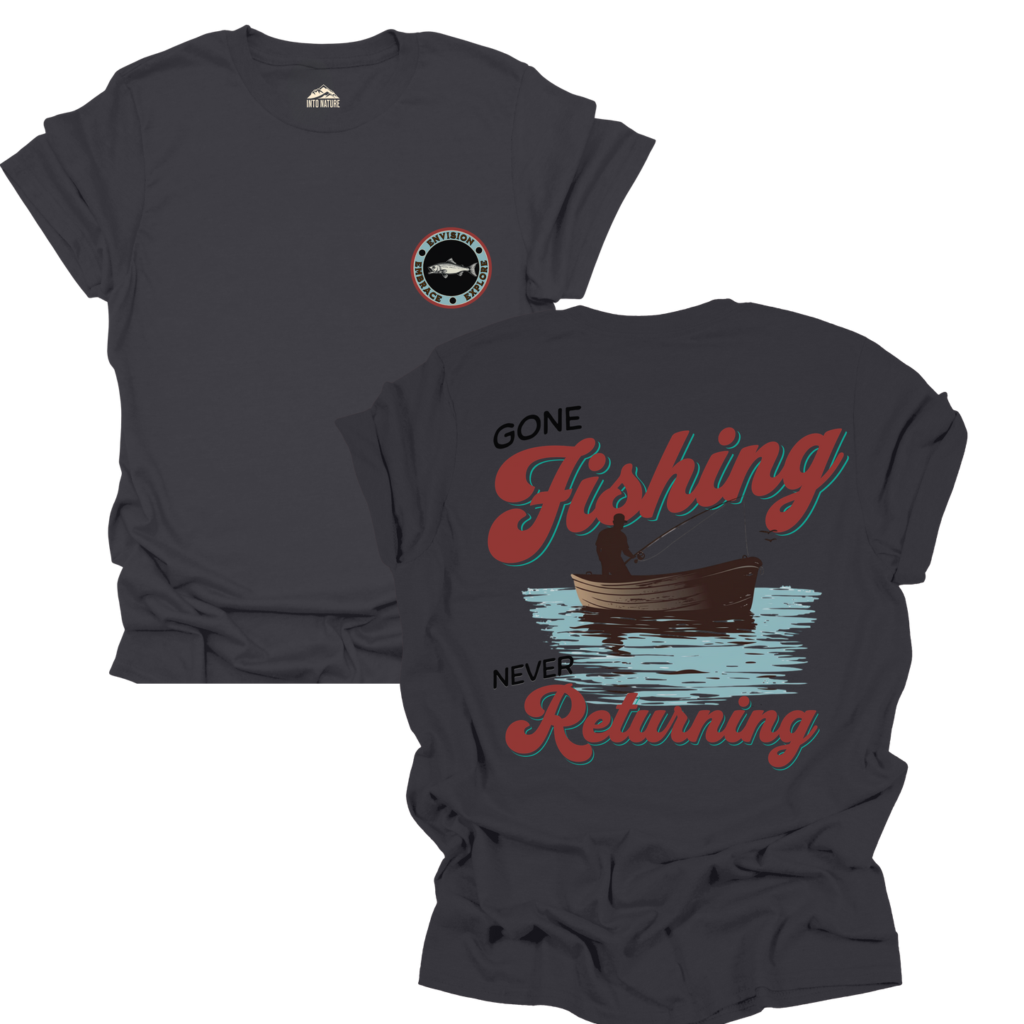 Gone Fishing Unisex T-Shirt, Relaxed Fit, Vintage Style, Perfect Gift for Fishermen, Summer Outdoor Wear