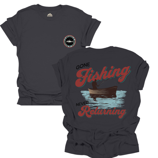 Gone Fishing Unisex T-Shirt, Relaxed Fit, Vintage Style, Perfect Gift for Fishermen, Summer Outdoor Wear