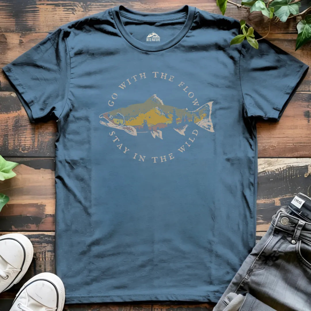 Go With The Flow Fishing Tee