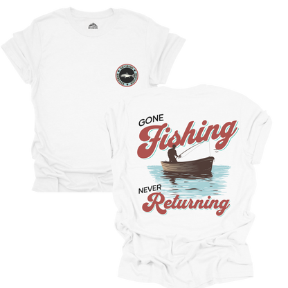 Gone Fishing Unisex T-Shirt, Relaxed Fit, Vintage Style, Perfect Gift for Fishermen, Summer Outdoor Wear