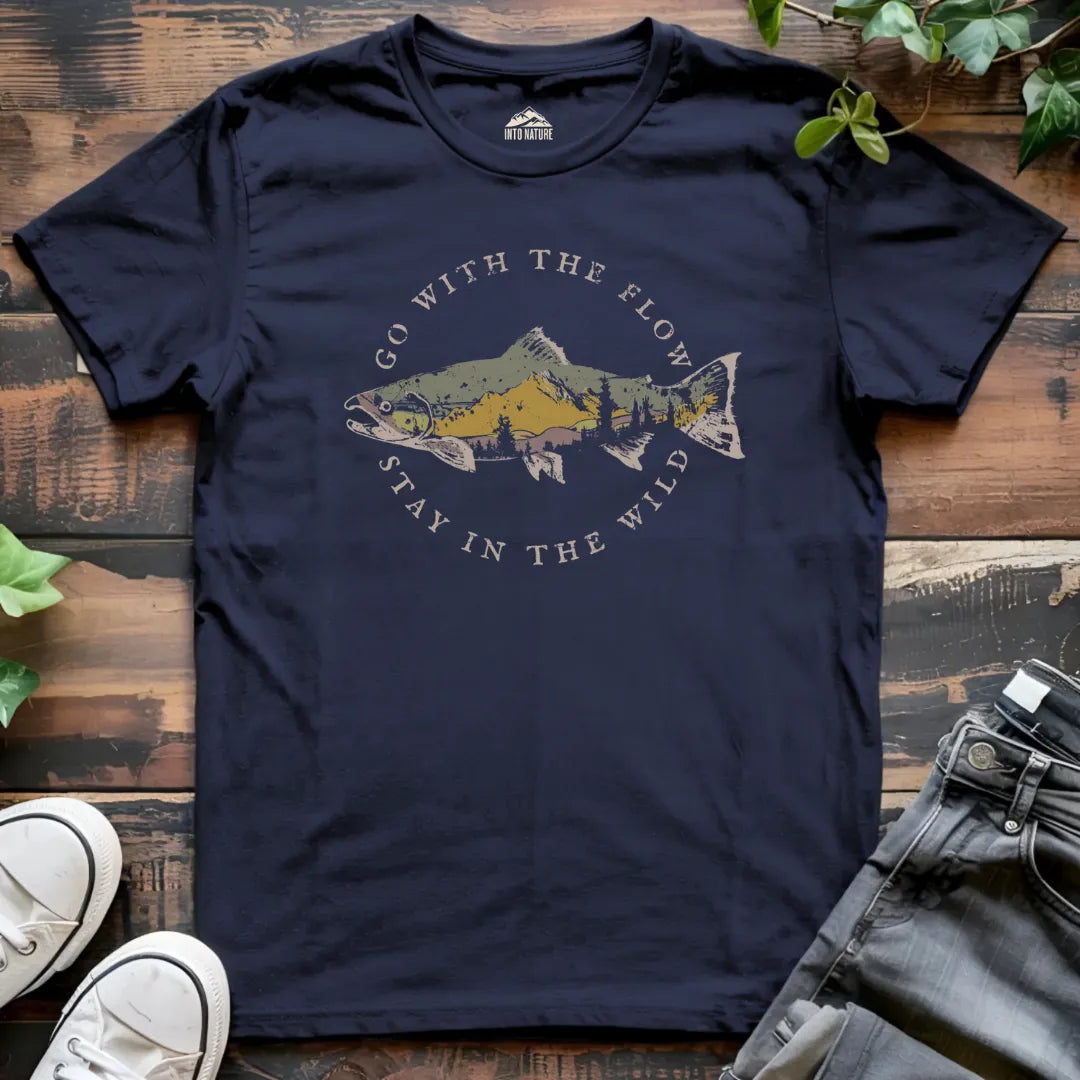 Go With The Flow Fishing Tee