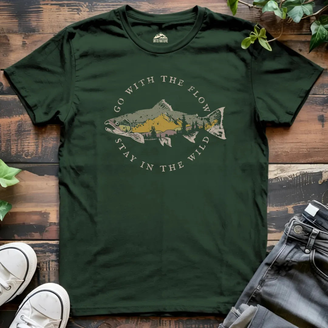 Go With The Flow Fishing Tee