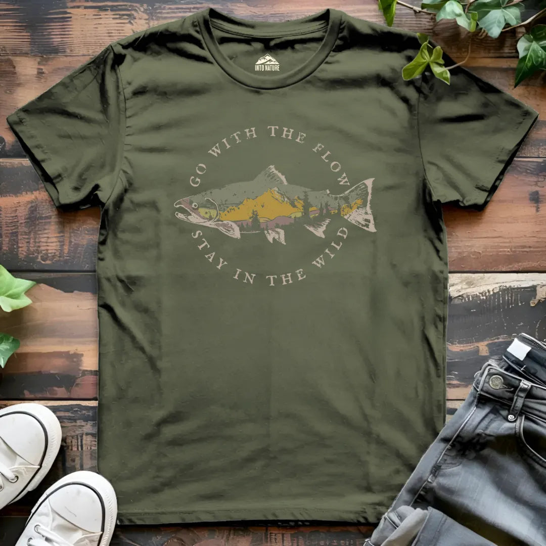 Go With The Flow Fishing Tee