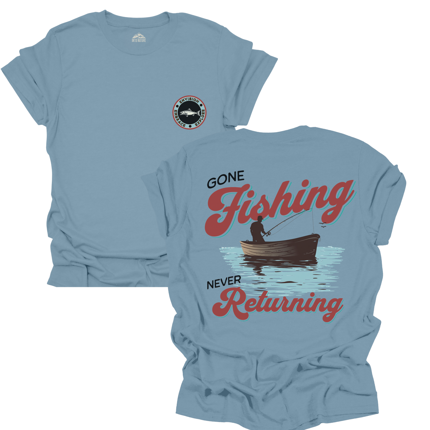 Gone Fishing Unisex T-Shirt, Relaxed Fit, Vintage Style, Perfect Gift for Fishermen, Summer Outdoor Wear