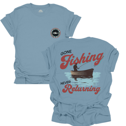 Gone Fishing Unisex T-Shirt, Relaxed Fit, Vintage Style, Perfect Gift for Fishermen, Summer Outdoor Wear