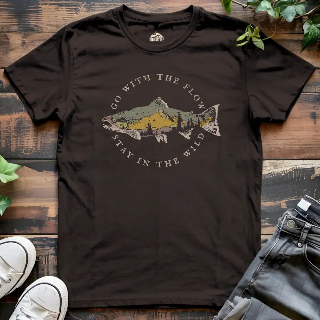 Go With The Flow Fishing Tee