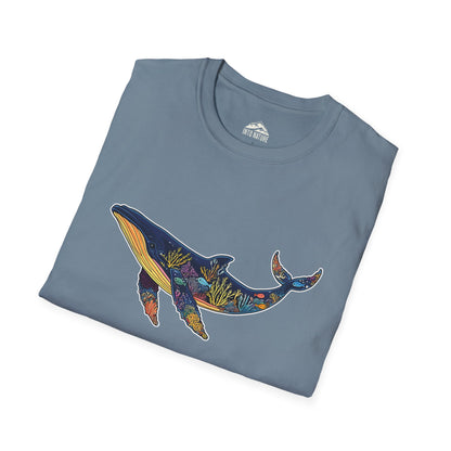 Whale Art Unisex Softstyle T-Shirt – Ocean Lovers Tee