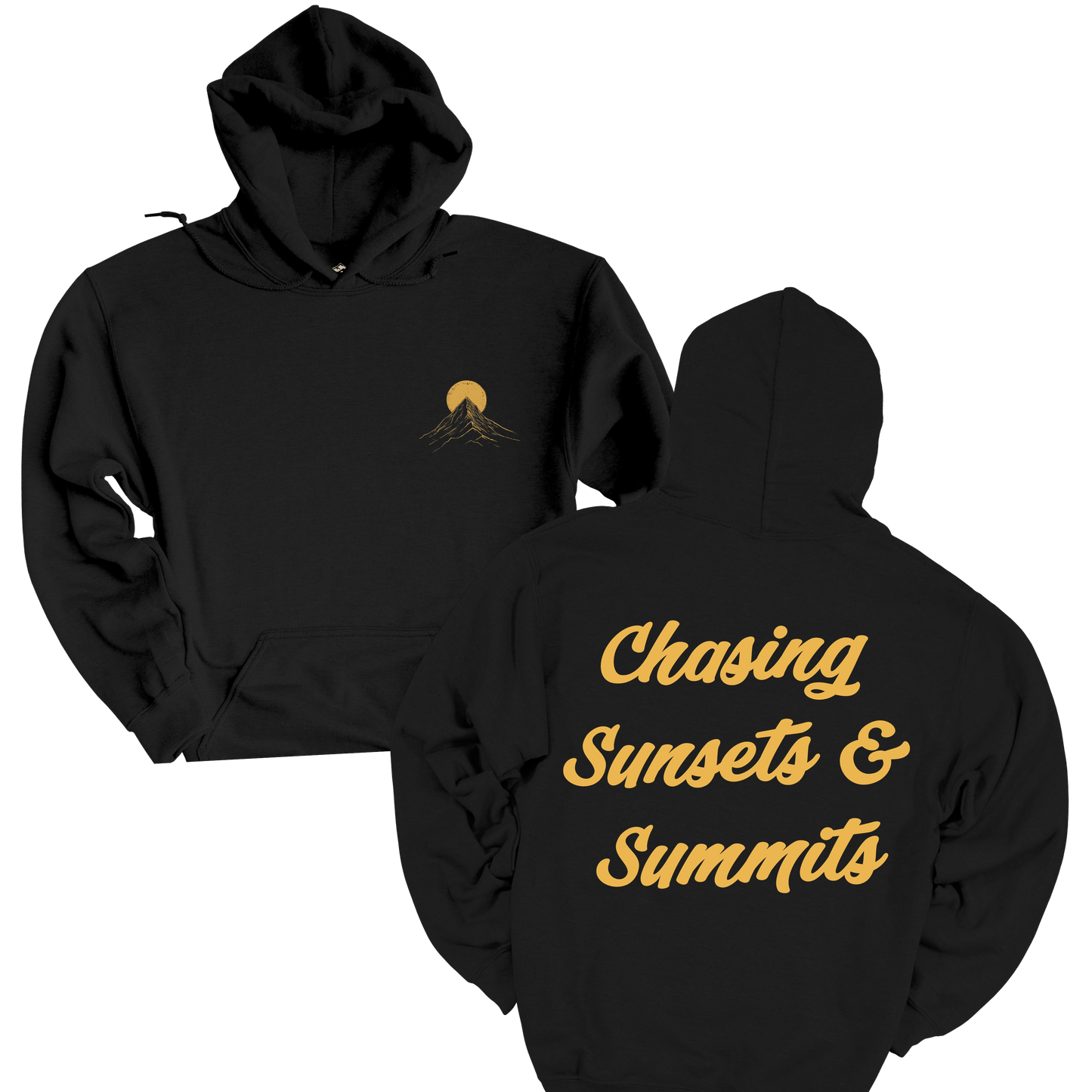 Chasing Sunsets Unisex Heavy Blend™ Hooded Sweatshirt - Cozy Mountain Vibes