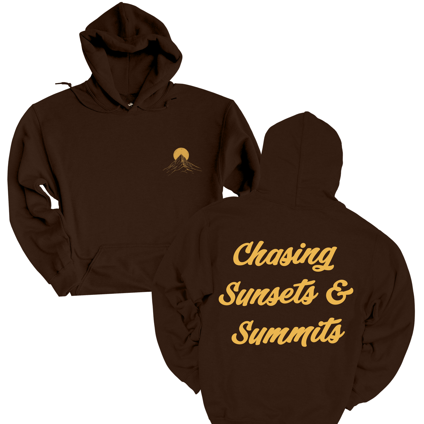 Chasing Sunsets Unisex Heavy Blend™ Hooded Sweatshirt - Cozy Mountain Vibes