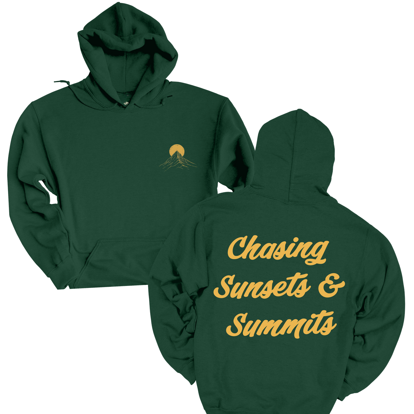 Chasing Sunsets Unisex Heavy Blend™ Hooded Sweatshirt - Cozy Mountain Vibes