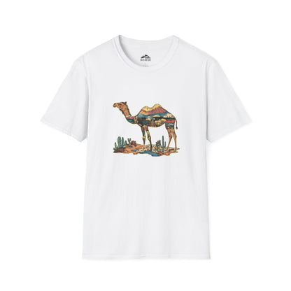 Desert Landscape Camel T-Shirt - Unisex Softstyle Tee for Nature Lovers