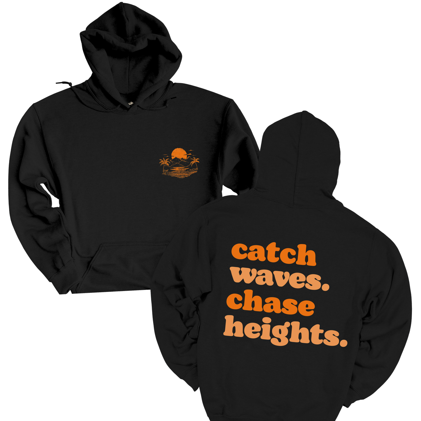 Catch Waves Chase Heights Sweatshirt - Unisex Heavy Blend Hoodie for Surf Lovers