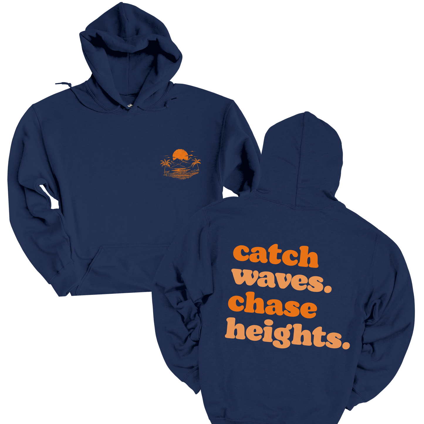 Catch Waves Chase Heights Sweatshirt - Unisex Heavy Blend Hoodie for Surf Lovers