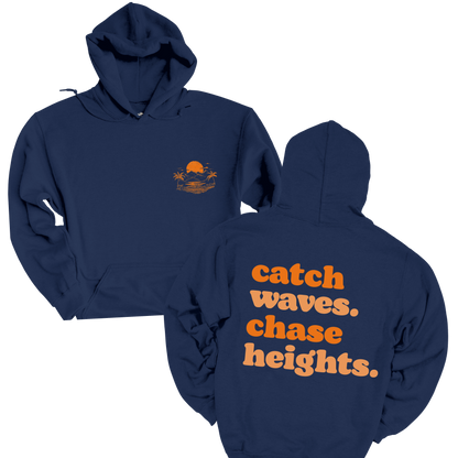 Catch Waves Chase Heights Sweatshirt - Unisex Heavy Blend Hoodie for Surf Lovers