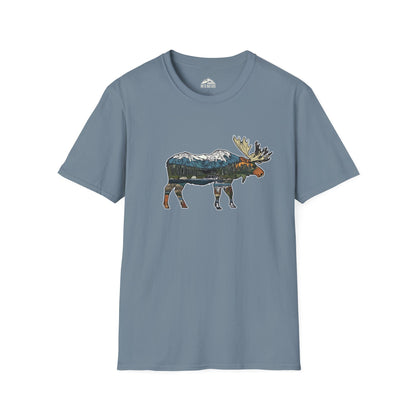 Mountain Moose Unisex Softstyle T-Shirt – Nature Lover's Apparel