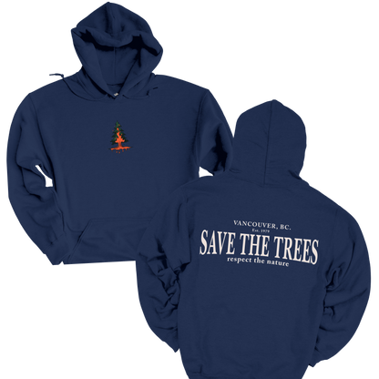 Eco-Friendly Hooded Sweatshirt | Save the Trees Design