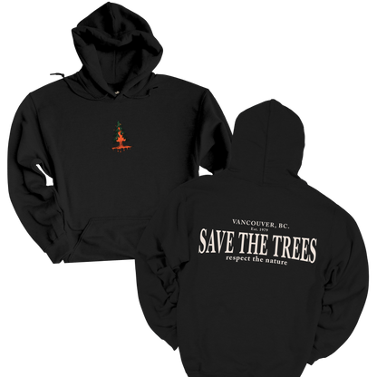 Eco-Friendly Hooded Sweatshirt | Save the Trees Design